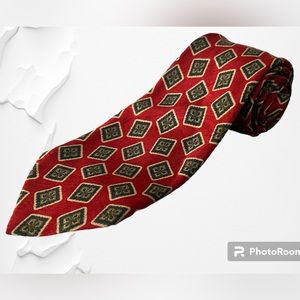 Mark Pendleton Mens Vintage Burgundy Silk Necktie